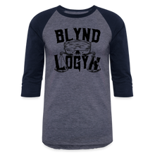 Load image into Gallery viewer, Baseball Tee - heather blue/navy