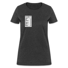 Load image into Gallery viewer, Women's Facts Tee - heather black