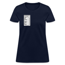 Load image into Gallery viewer, Women's Facts Tee - navy