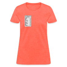Load image into Gallery viewer, Women's Facts Tee - heather coral