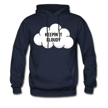 Load image into Gallery viewer, Keepin' It Cloudy Hoodie - navy