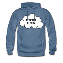 Load image into Gallery viewer, Keepin' It Cloudy Hoodie - denim blue