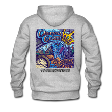 Load image into Gallery viewer, Charing Cross No Batteries Hoodie (chest logo) - heather gray