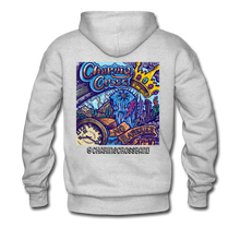 Load image into Gallery viewer, Charing Cross No Batteries Hoodie (chest logo) - ash