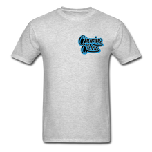 Load image into Gallery viewer, Charing Cross No Batteries Tee (chest logo) - heather gray