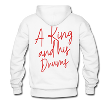 Load image into Gallery viewer, A King and his Drums Hoodie - white