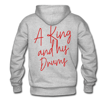 Load image into Gallery viewer, A King and his Drums Hoodie - heather gray