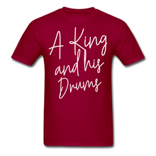 Load image into Gallery viewer, A King And His Drums T-shirt - dark red