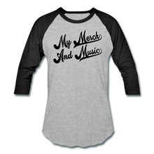 Load image into Gallery viewer, My Merch And Music Baseball Tee - heather gray/black