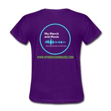 Load image into Gallery viewer, My Merch And Music Support Local Music Women's Tee - purple