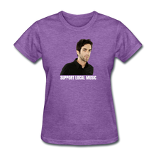 Load image into Gallery viewer, My Merch And Music Support Local Music Women's Tee - purple heather