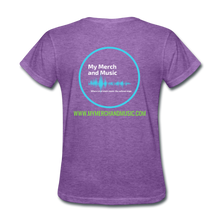 Load image into Gallery viewer, My Merch And Music Support Local Music Women's Tee - purple heather