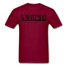 Load image into Gallery viewer, SL Productions Black Logo Tee - burgundy