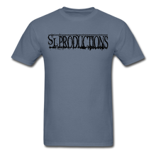 Load image into Gallery viewer, SL Productions Black Logo Tee - denim