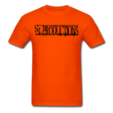 Load image into Gallery viewer, SL Productions Black Logo Tee - orange