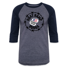 Load image into Gallery viewer, Barbed Wire Tee - heather blue/navy