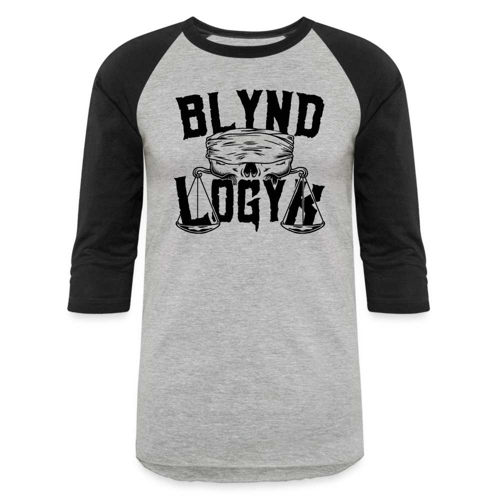 Baseball Tee - heather gray/black