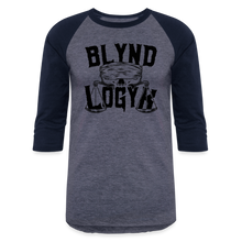 Load image into Gallery viewer, Baseball Tee - heather blue/navy
