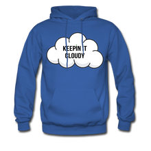 Load image into Gallery viewer, Keepin&#39; It Cloudy Hoodie - royal blue
