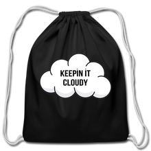 Load image into Gallery viewer, Keepin&#39; It Cloudy Drawstring Bag - black

