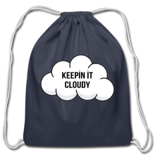 Load image into Gallery viewer, Keepin&#39; It Cloudy Drawstring Bag - navy

