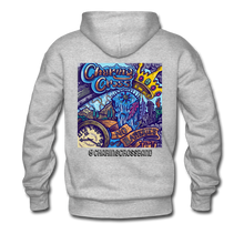 Load image into Gallery viewer, Charing Cross No Batteries Hoodie (chest logo) - heather gray
