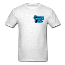 Load image into Gallery viewer, Charing Cross No Batteries Tee (chest logo) - light heather gray
