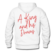 Load image into Gallery viewer, A King and his Drums Hoodie - white
