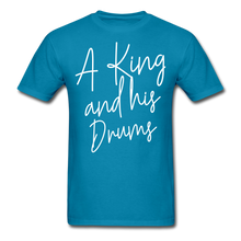 Load image into Gallery viewer, A King And His Drums T-shirt - turquoise
