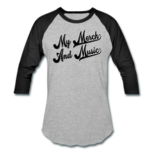 Load image into Gallery viewer, My Merch And Music Baseball Tee - heather gray/black
