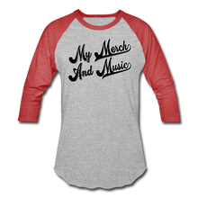 Load image into Gallery viewer, My Merch And Music Baseball Tee - heather gray/red
