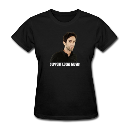 My Merch And Music Support Local Music Women's Tee - black
