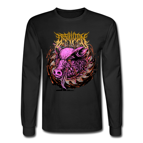 Desolution Pig Head Long Sleeve Tee - black