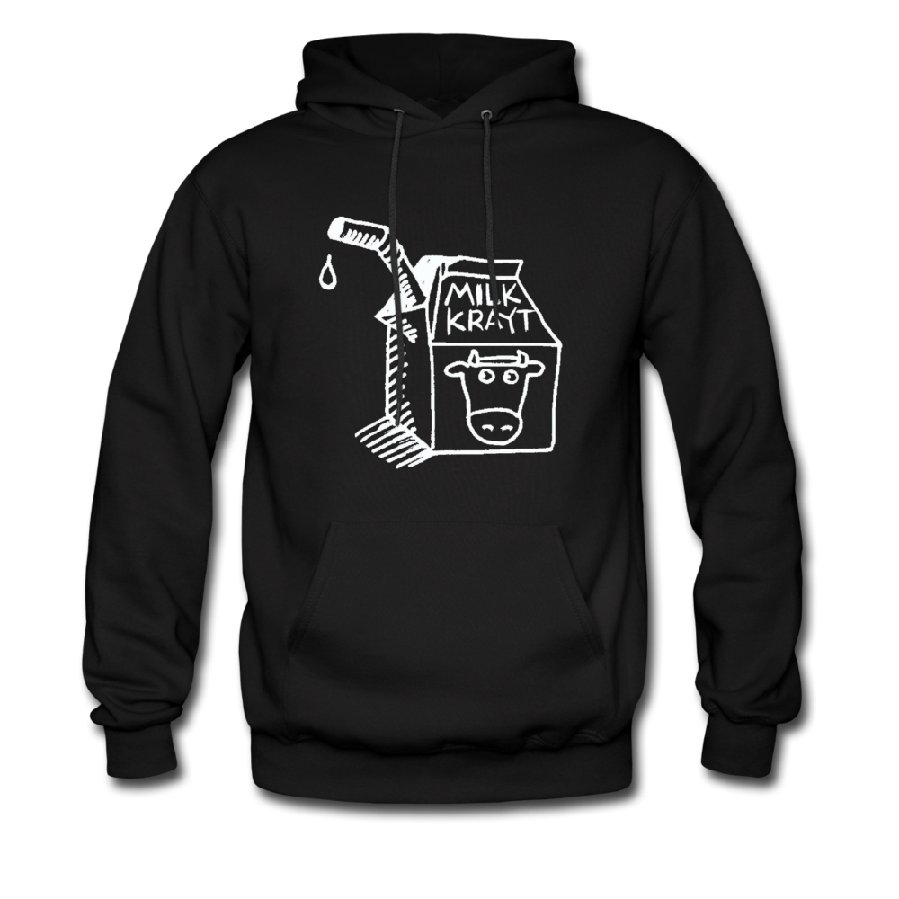 Milk Krayt White Logo Hoodie - black