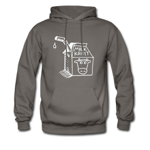Load image into Gallery viewer, Milk Krayt White Logo Hoodie - asphalt gray
