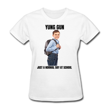 Load image into Gallery viewer, YUNG GUN Normal Day Women&#39;s Tee - white
