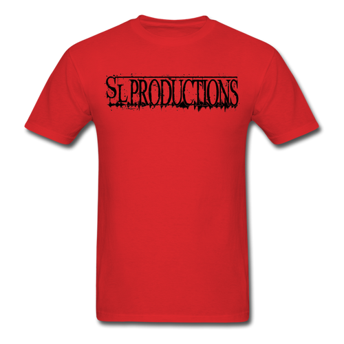 SL Productions Black Logo Tee - red