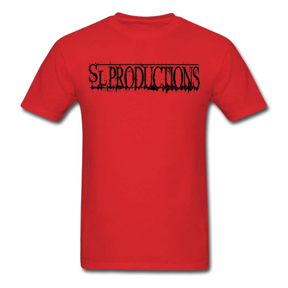 SL Productions Black Logo Tee - red