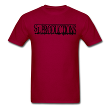 Load image into Gallery viewer, SL Productions Black Logo Tee - dark red
